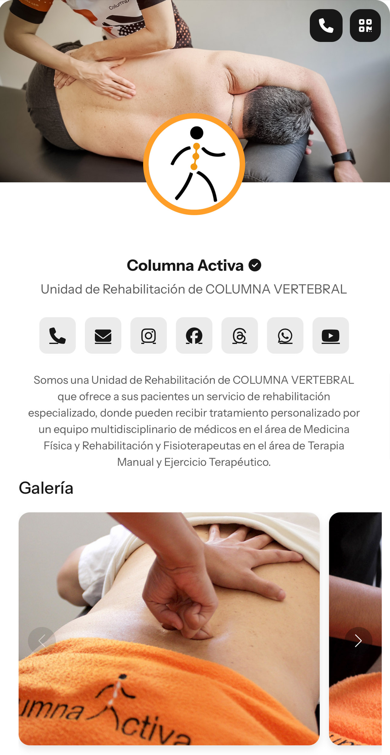 Landing Columna Activa
